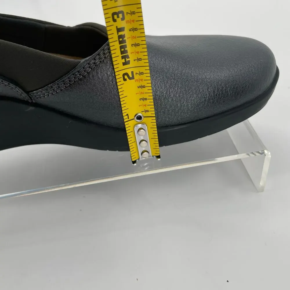 Clark’s Women’s Suttyn Walk Wedge‎ Slip-On Shoes, Black, Sz. 7M Comfort Office